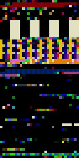 [8-bit truecolor](https://en.wikipedia.org/wiki/8-bit_color) extracts color values from each byte, with three bits for red, three for green, and two for blue